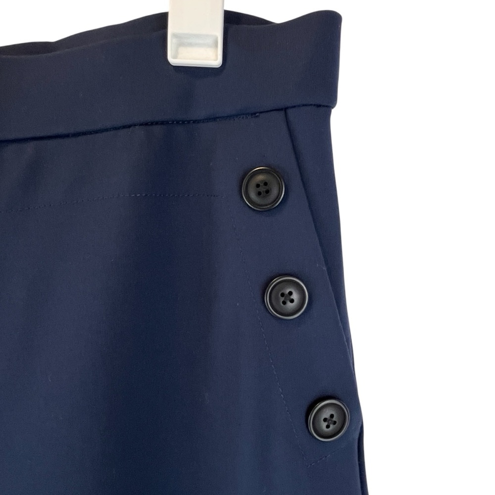 NEW Masai Copenhagen Prisca Ponte Wide Leg Trousers in Navy Blue Blazer XL NWT - Picture 6 of 13
